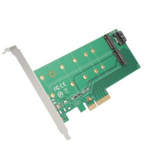 1 M.2 B-Key to SATA Pass Through and M.2 M-Key PCI-e x4 Convertor Card - SI-PEX40122