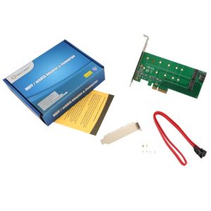 1 M.2 B-Key to SATA Pass Through and M.2 M-Key PCI-e x4 Convertor Card - SI-PEX40122