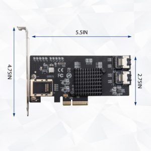 8 Port SATA III PCI-e x4 Controller Card - Dual SFF-8087 Interface Marvell 9215 Chipset - SI-PEX40137