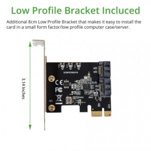 2 Port SATA III PCI-e 3.0 x1 Controller Card (Jmicro Chipset) - SI-PEX40148