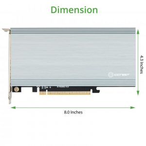 Quad M.2 NVMe Ports to PCIe 3.0 x16 Bifurcation Riser Controller - Support Non-BiFurcation Motherboard - SI-PEX40152