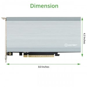 Dual M.2 NVMe Ports RAID to PCIe 3.0 x16 Interface ( x8 Bandwidth) Bifurcation Riser Controller - SI-PEX40158