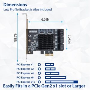 8 Port SATA III to PCIe 3.0 x1 NON-RAID Expansion Card SI-PEX40165