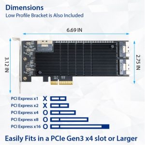 24 Port SATA III to PCIe 3.0 x4 NON-RAID Expansion Card