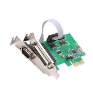 2 Port DB9 Serial and 1 Port DB25 Parallel PCI-e 1.0 x1 Card - SI-PEX50054