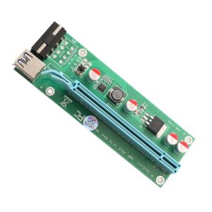 4 port PCI-E x1 Transfer adapter to Powered x16 Riser Adapter Card USB 3.0 Extension Cable - SI-PEX60018