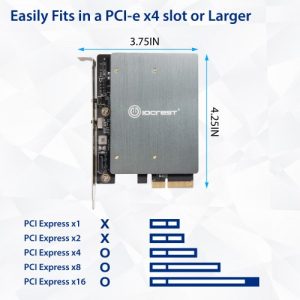 M.2 M-key and M.2 B-key SSD RGB Adapter Card with Heatsink 12V ARGB PIN - SI-RGB40143