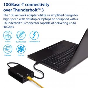 10 Gigabit Ethernet Network Thunderbolt 3 Adapter - SI-TDB24060