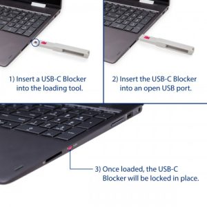 4 Piece USB-C Type-C Port Blocker with Removal Tool - SY-ACC20222