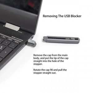 USB Port Blocker with 1 Key and 6 USB Lock