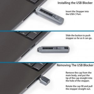 6 Piece USB-C Type-C Port Blocker with Removal Tool