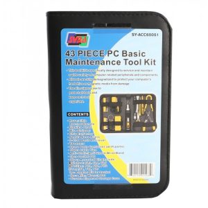 43 Pieces Computer Basic Maintenance Tool Kit, Slim Zipped Case - SY-ACC65051