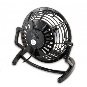 Compact USB Desk Fan, USB Powered with On/Off Switch, Black Color - SY-ACC65055