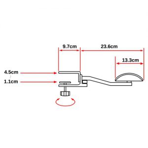 Aluminium Alloy Ergonomic Home and Office Computer Desk Arm Support tuned Wrist Rest - SY-ACC65088