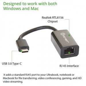 USB-C 3.0 2.5 Gigabit Ethernet LAN Adapter