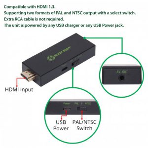 HDMI TO A/V RCA Composite Converter Cable Adapter - SY-ADA31064