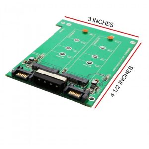 3.5" mount Dual M.2 SSD Slot to two SATA Port Adapter - SY-ADA40088