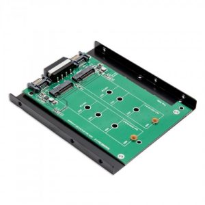 3.5" mount Dual M.2 SSD Slot to two SATA Port Adapter - SY-ADA40088