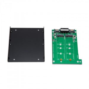 3.5" mount Dual M.2 SSD Slot to two SATA Port Adapter - SY-ADA40088