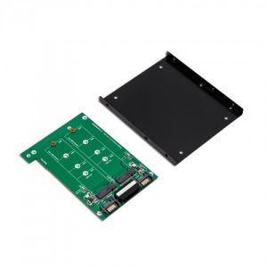 3.5" mount Dual M.2 SSD Slot to two SATA Port Adapter - SY-ADA40088