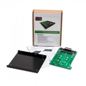 3.5" mount Dual M.2 SSD Slot to two SATA Port Adapter - SY-ADA40088