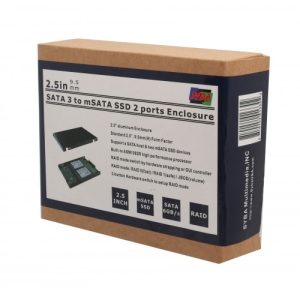 Dual mSATA SSD to SATA III RAID 2.5" Enclosure - SY-ADA40090