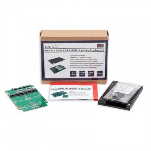 Dual mSATA SSD to SATA III RAID 2.5" Enclosure - SY-ADA40090