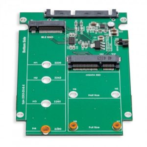 M.2 and mSATA SSD Dual Connector to SATA III 2.5" Enclosure - SY-ADA40093