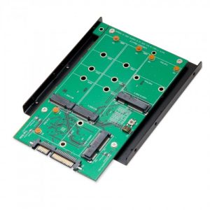 3.5" SATA III to m.2 / mSATA SSD RAID Adapter - SY-ADA40103