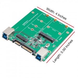 USB 3.1 or SATA III to M.2/mSATA SSD Adapter - SY-ADA50087