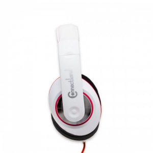 Over the Ear Red and Black Stereo Wired Headphone with In-Line Microphone - SY-AUD63111