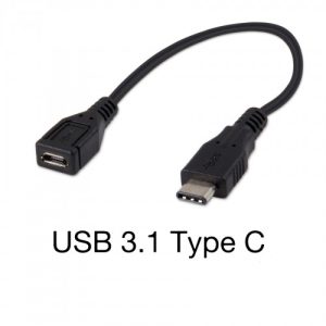 8" USB 3.1 Type C Male to MicroUSB Female Short Cable - SY-CAB20172