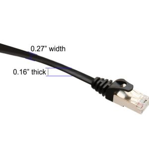 Black 5 Meter CAT7 STP Network Flat Cable - SY-CAB24050