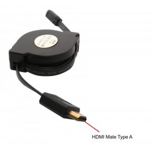 4 ft Retractable HDMI Type A Male to Micro HDMI Type D Male Cable - SY-CAB31030