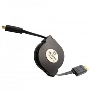 4 ft Retractable HDMI Type A Male to Micro HDMI Type D Male Cable - SY-CAB31030