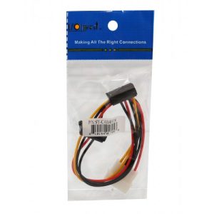 12" Molex to Dual SATA Right Angle Power Cable - SY-CAB40018