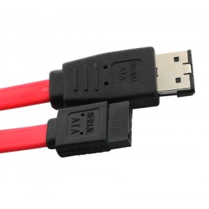 19" SATA to eSATA Cable, Red Color - SY-CAB40019