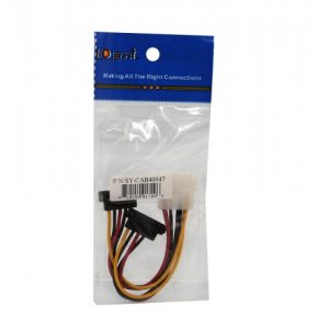 5" Molex to Dual SATA Power Cable - SY-CAB40047