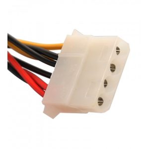 Molex 4-Pin to Molex 4-Pin and Floppy Disk Drive Power Cable - SY-CAB65011