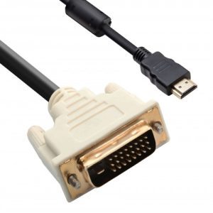 30 ft DVI Dual Link (24+1) to HDMI Male-Male Cable, Gold Plated - SY-DVIHDMI-MM30