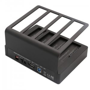 USB 3.0 or eSATA 4 Bay HDD Dock with RAID 0/1/3/5/10 - SY-ENC50092