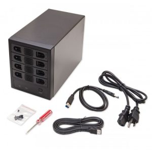 4 Bay 2.5" and 3.5" SATA Hard Drive External USB 3.0 and eSATA Hard Drive Enclosure - SY-ENC50104