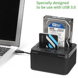 Dual Bay USB 3.0 Docking Station for 2.5" and 3.5" SATA HDD/SSD - SY-ENC50121