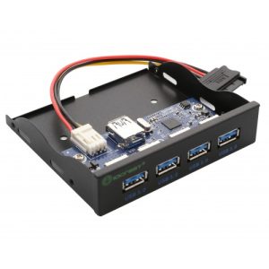 4 port USB 3.0 Hub Panel for 3.5" Floppy Bay - SY-HUB20211