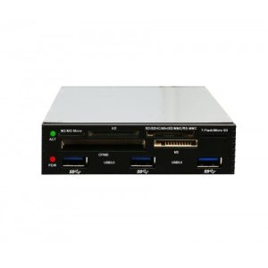 3.5" Drive Bay 3 Port USB 3.0 Hub and 6 slot Card Reader - SY-HUB50046