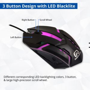 PC Gaming USB RGB Accessories Starter Kit: Gaming Keyboard - Gaming Mouse - Gaming Headset. - SY-KIT53005