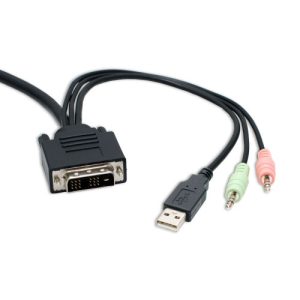 2 Port DVI KVM Switch with USB 2.0 and Audio Support - SY-KVM20075