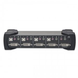 4 Port DVI and USB 2.0 KVM Switch with Audio support - SY-KVM20108