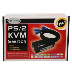 2 Port VGA and PS/2 KVM Switch with Audio support - SY-KVM22001