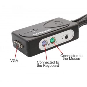 2 Port VGA and PS/2 KVM Switch with Audio support - SY-KVM22001